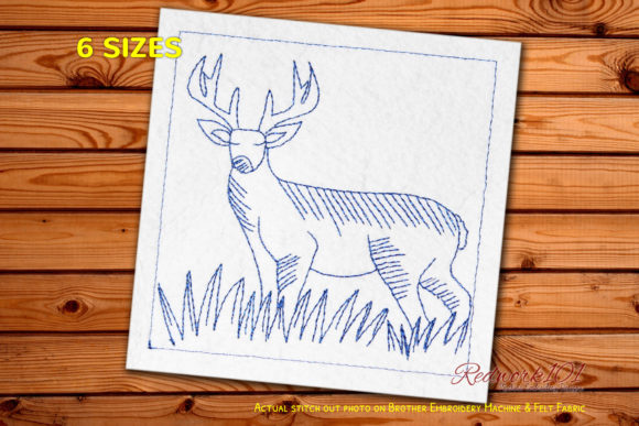 Beautiful Deer Standing on the Grass Embroidery Review