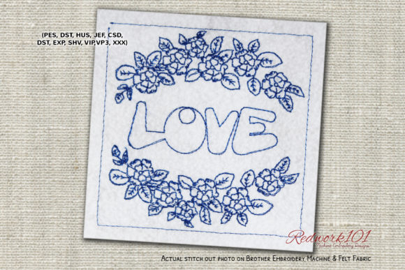 Love with Flower Redwork Review for Seasonal Use